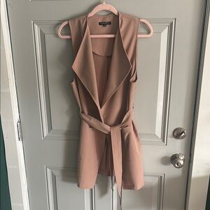 Mario Serrani Beige Sleeveless Top